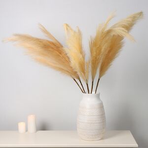 Светящаяся ветка для декора Кремовое Перо 118 см, теплые белые LED лампы, на батарейках Kaemingk (Кейминг) фото 3