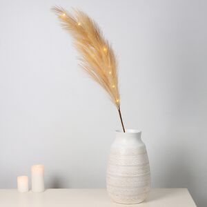 Светящаяся ветка для декора Кремовое Перо 118 см, теплые белые LED лампы, на батарейках Kaemingk (Кейминг) фото 2