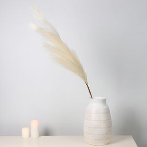 Светящаяся ветка для декора Перо Айвори 118 см, теплые белые LED лампы, на батарейках Kaemingk (Кейминг) фото 4