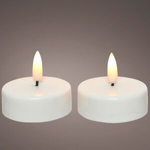 Чайная светодиодная свеча с имитацией пламени Этьенн 6 см, 2 шт, на батарейках, таймер Kaemingk (Кейминг) фото 3