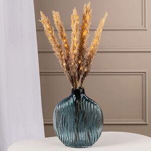 Светящаяся ветка для декора Cortaderia Brownie 70 см, теплые белые LED, на батарейках