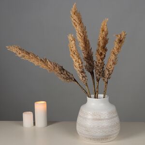 Светящаяся ветка для декора Кортадерия Брауни 70 см, теплые белые LED, на батарейках Kaemingk (Кейминг) фото 7