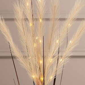 Светящаяся ветка для декора Шоколадный Латте 70 см, теплые белые LED лампы, на батарейках Kaemingk (Кейминг) фото 3