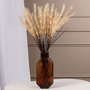 Светящаяся ветка для декора Cream Rush 70 см, теплые белые LED лампы, на батарейках