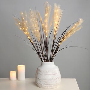 Светящаяся ветка для декора Шоколадный Латте 70 см, теплые белые LED лампы, на батарейках Kaemingk (Кейминг) фото 5