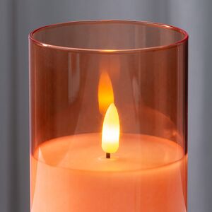 Светодиодная свеча в колбе с живым пламенем Одри: Амбер 15 см, на батарейках, таймер Kaemingk (Кейминг) фото 2