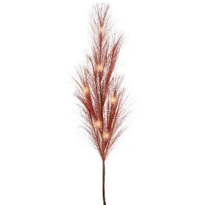 Светящаяся ветка для декора Перо Марсала 70 см, теплые белые LED лампы, на батарейках Kaemingk (Кейминг) фото 6