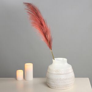 Светящаяся ветка для декора Перо Марсала 70 см, теплые белые LED лампы, на батарейках Kaemingk (Кейминг) фото 4