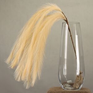 Светящаяся ветка для декора Перо Моник 105 см бежевая, теплые белые LED лампы, на батарейках Kaemingk (Кейминг) фото 7