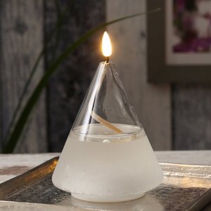 Светодиодная свеча с имитацией пламени Эриче 16 см на батарейках, таймер, стекло (Kaemingk, Нидерланды). Артикул: 486325