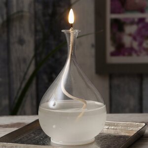 Светодиодная свеча с имитацией пламени Эриче 21 см на батарейках, таймер, стекло