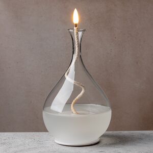 Светодиодная свеча с имитацией пламени Эриче 21 см на батарейках, таймер, стекло (Kaemingk, Нидерланды). Артикул: 486326