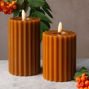 Светодиодная свеча Glen с имитацией пламени 15 см, оранжевая, на батарейках Kaemingk фото 5