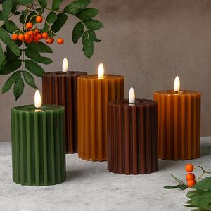 Светодиодная свеча Glen с имитацией пламени 12 см, зеленая, на батарейках Kaemingk фото 4