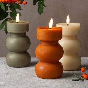 Светодиодная свеча Attica с имитацией пламени 15 см оранжевая, на батарейках Kaemingk фото 3