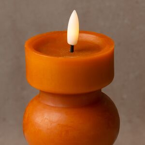 Светодиодная свеча Attica с имитацией пламени 15 см оранжевая, на батарейках Kaemingk фото 2
