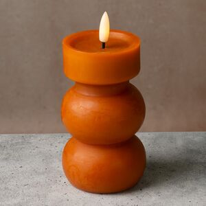 Светодиодная свеча Attica с имитацией пламени 15 см оранжевая, на батарейках Kaemingk фото 1