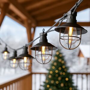 Гирлянда из лампочек Filidella, 10 ламп, теплые белые LED, 4.5 м, черный ПВХ, соединяемая, IP44 Kaemingk (Кейминг) фото 9