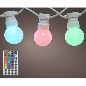 Гирлянда из лампочек Lollifray, 20 ламп c разноцветными RGB LED, 9.5 м, белый ПВХ, пульт управления, таймер, соединяемая, IP44 Kaemingk фото 11