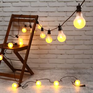 Гирлянда из лампочек Volterra 20 ламп с эффектом пламени, 9.5 м, черный ПВХ, соединяемая, IP44 Kaemingk фото 9