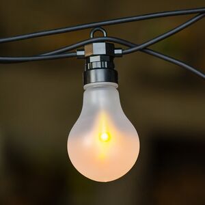 Гирлянда из лампочек Volterra 20 ламп с эффектом пламени, 9.5 м, черный ПВХ, соединяемая, IP44 Kaemingk фото 2