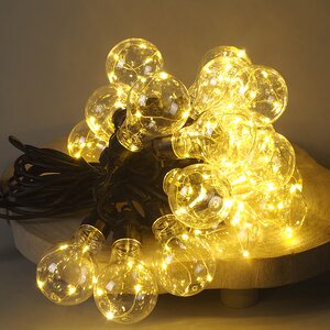 Гирлянда из лампочек Ретро Стиль, 20 ламп, теплые белые LED, 9.5 м, черный ПВХ, соединяемая, IP44 Kaemingk фото 4