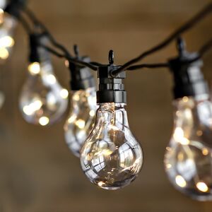 Гирлянда из лампочек Ретро Стиль, 20 ламп, теплые белые LED, 9.5 м, черный ПВХ, соединяемая, IP44 Kaemingk фото 4