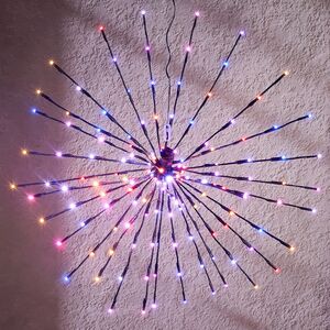 Светодиодный ежик Lumineo Dancing Lights 70 см, 150 теплых белых/разноцветных LED ламп, пульт управления, IP44