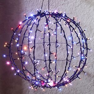 Светодиодный шар Lumineo Dancing Lights 48 см, 210 теплых белых/разноцветных LED ламп, пульт управления, IP44