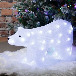 Светодиодная фигура Медведь из Арктик Виллидж 61*33 см, 50 LED ламп, IP44 Kaemingk фото 2