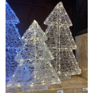 Светящаяся фигура Елка White Pearl 90 см, 90 теплых белых LED ламп, IP44 (Kaemingk, Нидерланды). Артикул: 491023