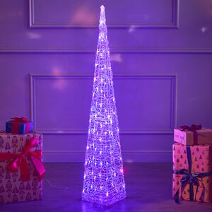 Светящаяся фигура Елка Cone Light 120 см, 80 разноцветных RGB LED ламп, IP44 Kaemingk фото 1