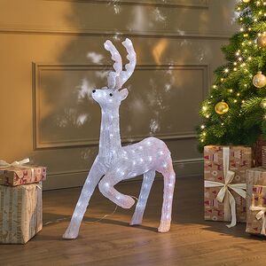 Светодиодная фигура на солнечной батарее Solar Танцующий Олень Джастин 73 см, 80 LED ламп, IP44