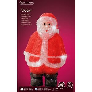 Светодиодная фигура на солнечной батарее Solar Добрый Санта 50 см, 50 LED ламп, IP44 Kaemingk фото 3