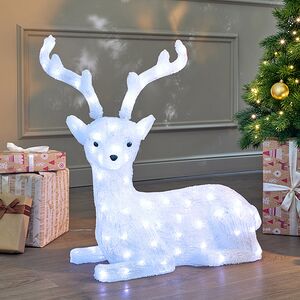 Светодиодный олень Стэнли на отдыхе 64 см, 100 теплых/холодных белых LED ламп, IP44 Kaemingk фото 3