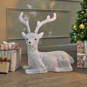 Светодиодный олень Стэнли на отдыхе 64 см, 100 теплых/холодных белых LED ламп, IP44 Kaemingk фото 7