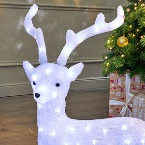 Светодиодный олень Стэнли на отдыхе 64 см, 100 теплых/холодных белых LED ламп, IP44 Kaemingk фото 2