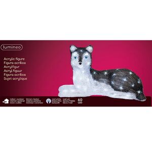 Светодиодная фигура Голубоглазый Хаски Рой 51 см, 60 LED ламп, IP44 Kaemingk (Кейминг) фото 7