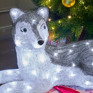 Светодиодная фигура Голубоглазый Хаски Рой 51 см, 60 LED ламп, IP44 Kaemingk (Кейминг) фото 2