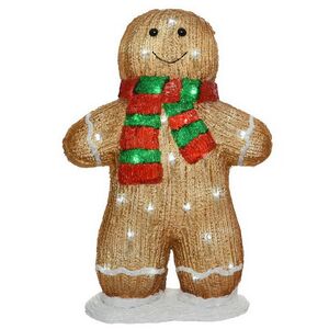 Светящаяся фигура Пряничный человечек 46 см, 48 LED ламп, IP44 (Kaemingk, Нидерланды). Артикул: 491145-1