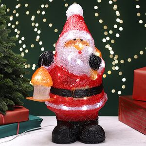 Светодиодная фигура Санта из Альсфельда 46 см, 40 LED ламп, на батарейках, IP44