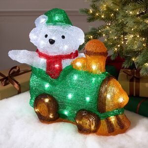 Светящаяся фигура Медведь Вернер - Christmas Train 36 см, 50 LED ламп, IP44
