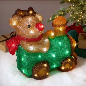 Светящаяся фигура Олень Рудольф - Christmas Train 37 см, 50 LED ламп, IP44 Kaemingk фото 5