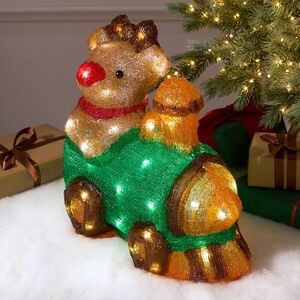 Светящаяся фигура Олень Рудольф - Christmas Train 37 см, 50 LED ламп, IP44 Kaemingk фото 4