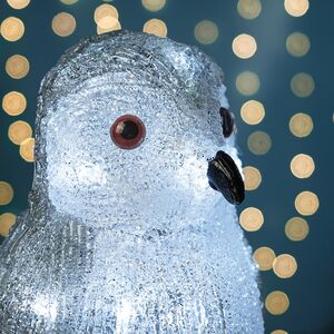 Светодиодная фигура Сова Лорри 21 см, 20 холодных белых LED ламп, на батарейках, IP44 Kaemingk фото 2