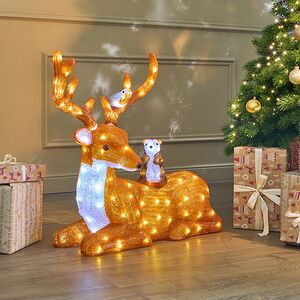 Светодиодная фигура Лесные Друзья 66 см, 140 холодных белых LED ламп, таймер, IP44 Kaemingk (Кейминг) фото 3