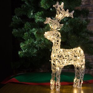 Олень светящийся Ажурный 120 см, 120 теплых белых LED ламп, IP44, уцененный (Kaemingk, Нидерланды). Артикул: 491941-уцен