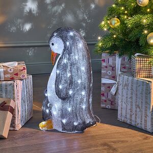 Акриловая фигура Пингвин с Малышом 47 см, 60 LED ламп, IP44 Kaemingk фото 5