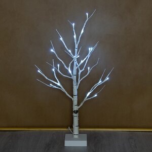 Светодиодное дерево Березка 60 см, 24 холодных белых LED ламп, IP44 Kaemingk фото 2