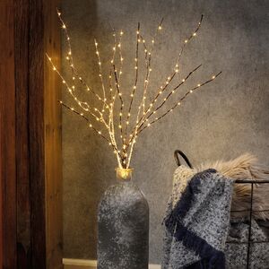 Набор светящихся веток Уиллис 90 см, 3 шт, теплые белые микро LED лампы, IP44 (Kaemingk, Нидерланды). Артикул: 492401